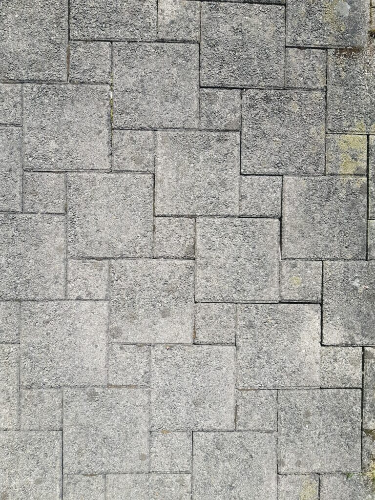 Vertical shot of paving slabs